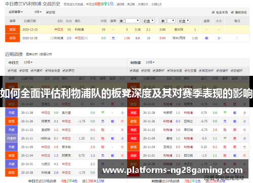 如何全面评估利物浦队的板凳深度及其对赛季表现的影响