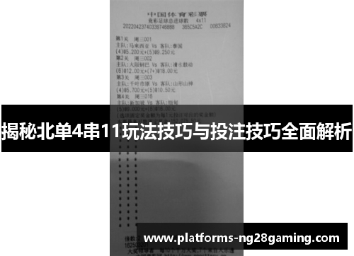 揭秘北单4串11玩法技巧与投注技巧全面解析