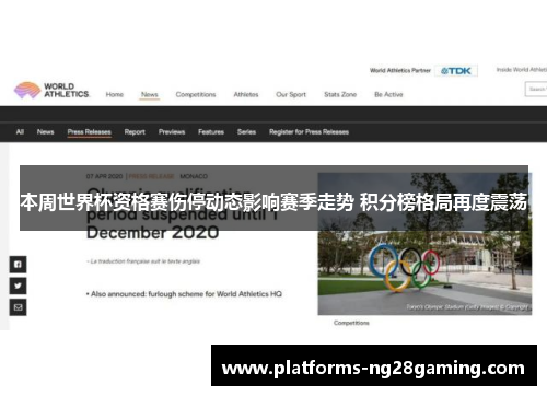 本周世界杯资格赛伤停动态影响赛季走势 积分榜格局再度震荡 本周世界杯资格赛伤停动态影响赛季走势 积分榜格局再度震荡